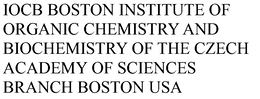 Mark drawing for IOCB BOSTON INSTITUTE OF ORGANIC CHEMISTRY AND BIOCHEMISTRY OF THE CZECH ACADEMY OF SCIENCES BRANCH BOSTON USA