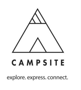 Mark drawing for CAMPSITE EXPLORE. EXPRESS. CONNECT.