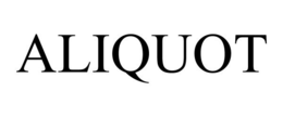 Mark drawing for ALIQUOT