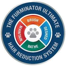 Mark drawing for THE FURMINATOR ULTIMATE HAIR REDUCTION SYSTEM BRUSH DESHED BATHE MAINTAIN