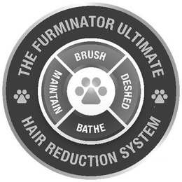 Mark drawing for THE FURMINATOR ULTIMATE HAIR REDUCTION SYSTEM BRUSH DESHED BATHE MAINTAIN