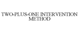 Mark drawing for TWO-PLUS-ONE INTERVENTION METHOD