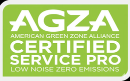 Mark drawing for AGZA AMERICAN GREEN ZONE ALLIANCE CERTIFIED SERVICE PROLOW NOISE ZERO EMISSIONS