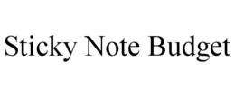 Mark drawing for STICKY NOTE BUDGET