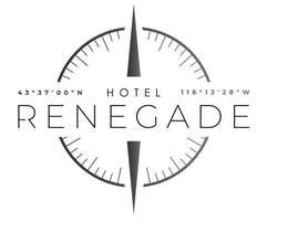 Mark drawing for HOTEL RENEGADE 43° 37' 00 " N 116° 12' 28 " W