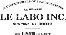 Mark drawing for MANUFACTURERS OF FINE TOILETRIES NYC GRASSE LE LABO INC. NEW YORK NY 10012 233 ELIZABETH STREET