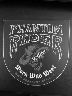 Mark drawing for PHANTOM RIDER WORK WILD WEST WWW.PHANTOMRIDER.COM