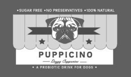 Mark drawing for SUGAR FREE NO PRESERVATIVES 100% NATURAL PUPPICINO DOGGY CAPPUCINO A PROBIOTIC DRINK FOR DOGS