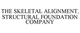 Mark drawing for THE SKELETAL ALIGNMENT, STRUCTURAL FOUNDATION COMPANY