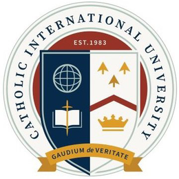 Mark drawing for CATHOLIC INTERNATIONAL UNIVERSITY EST. 1983 GAUDIUM DE VERITATE