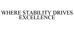 Mark drawing for WHERE STABILITY DRIVES EXCELLENCE