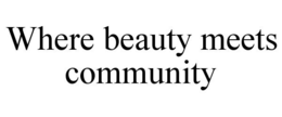 Mark drawing for WHERE BEAUTY MEETS COMMUNITY