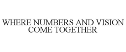 Mark drawing for WHERE NUMBERS AND VISION COME TOGETHER