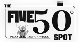 Mark drawing for THE FIVE 50° SPOT PIZZA PASTA ° WINGS
