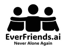 Mark drawing for EVERFRIENDS.AI NEVER ALONE AGAIN