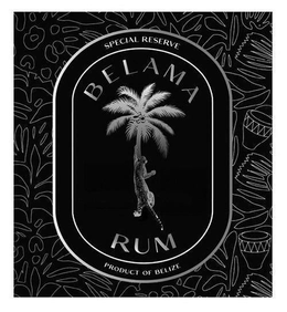Mark drawing for SPECIAL RESERVE PRODUCT OF BELIZE BELAMA RUM