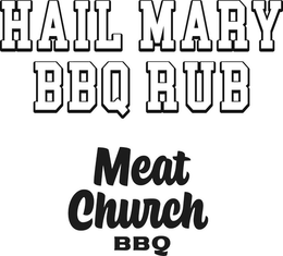 Mark drawing for HAIL MARY BBQ RUB MEAT CHURCH BBQ