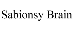 Mark drawing for SABIONSY BRAIN