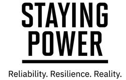 Mark drawing for STAYING POWER RELIABILITY. RESILIENCE. REALITY.