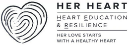 Mark drawing for HER HEART HEART EDUCATION & RESILIENCE HER LOVE STARTS WITH A HEALTHY HEART