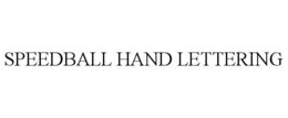 Mark drawing for SPEEDBALL HAND LETTERING