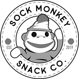 Mark drawing for SOCK MONKEY SNACK CO. EST. 2019