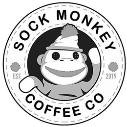Mark drawing for SOCK MONKEY COFFEE CO EST. 2019