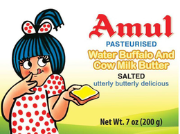 Mark drawing for AMUL PASTEURIZED WATER BUFFALO AND COW MILK BUTTER SALTED UTTERLY BUTTERLY DELICIOUS NET WT. 7 OZ (200G)