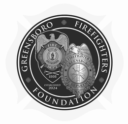 Mark drawing for GREENSBORO FIREFIGHTERS FOUNDATION CITY OF GREENSBORO FIRE DEPT. 1808 GREENSBORO FIREFIGHTER FIRE DEPARTMENT N.C. ESTABLISHED 2024