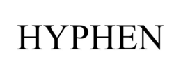 Mark drawing for HYPHEN