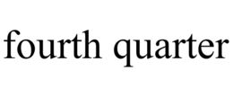 Mark drawing for FOURTH QUARTER