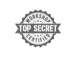 Mark drawing for TOP SECRET WORKSHOP CERTIFIED