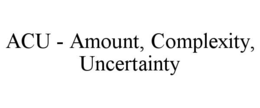 Mark drawing for ACU - AMOUNT, COMPLEXITY, UNCERTAINTY