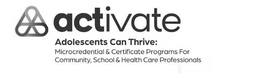 Mark drawing for ACTIVATE ADOLESCENTS CAN THRIVE: MICROCREDENTIAL & CERTIFICATE PROGRAMS FOR COMMUNITY, SCHOOL & HEALTH CARE PROFESSIONALS