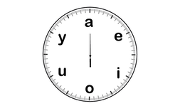 Mark drawing for A E I O U Y