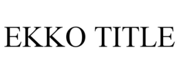 Mark drawing for EKKO TITLE