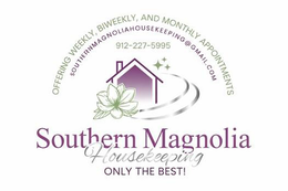 Mark drawing for SOUTHERN MAGNOLIA HOUSEKEEPING ONLY THE BEST OFFERING WEEKLY, BIWEEKLY, AND MONTHLY APPOINTMENTS SOUTHERNMAGNOLOAHOUSEKEEPING@GMAIL.COM 912-227-5995
