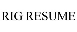 Mark drawing for RIG RESUME