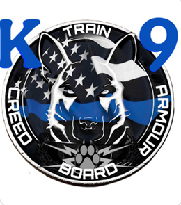 Mark drawing for K9 CREED TRAIN ARMOUR BOARD