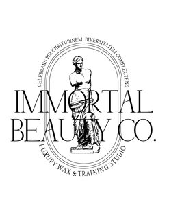 Mark drawing for IMMORTAL BEAUTY CO. CELEBRANS PULCHRITUDINEM, DIVERSITATEM COMPLECTENS LUXURY WAX & TRAINING STUDIO