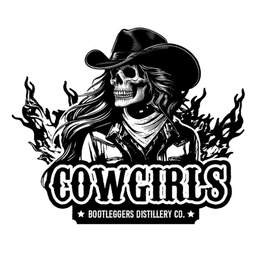 Mark drawing for COWGIRLS BOOTLEGGERS DISTILLERY CO.