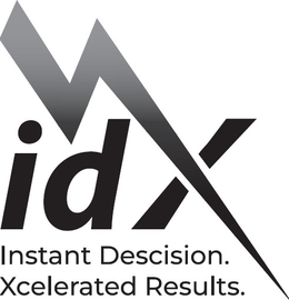 Mark drawing for IDX INSTANT DECISION. XCELERATED RESULTS.