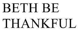 Mark drawing for BETH BE THANKFUL