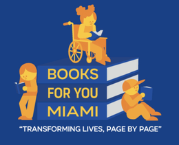 Mark drawing for "TRANSFORMING LIVES, PAGE BY PAGE" BOOKS FOR YOU MIAMI
