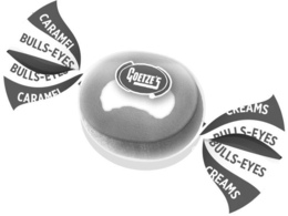 Mark drawing for GOETZE'S CARAMEL BULLS-EYES BULLS-EYES CARAMEL CREAMS BULLS-EYES BULLS-EYES CREAMS