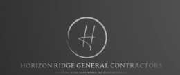 Mark drawing for H HORIZON RIDGE GENERAL CONTRACTORS "BUILDING MORE THAN HOMES, WE BUILD MEMORIES"