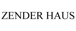 Mark drawing for ZENDER HAUS