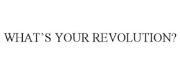 Mark drawing for WHAT’S YOUR REVOLUTION?