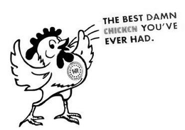 Mark drawing for WR GENUINE ROTISSERIED GENUINE ROTISSERIED GENUINE ROTISSERIED THE BEST DAMN CHICKEN YOU'VE EVER HAD.