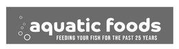 Mark drawing for AQUATIC FOODS FEEDING YOUR FISH FOR THE PAST 25 YEARS
